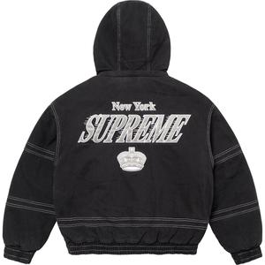 Supreme Тканевая бейсбольная куртка Mitchell & Ness, Black