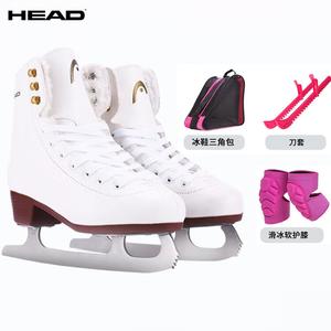 HEAD Коньки для фигурного катания f200 white fleece-lined с предварительно заточенными лезвиями, набор для начинающих (коньки + чехлы + рюкзак + наколенники), pink, размер 35
