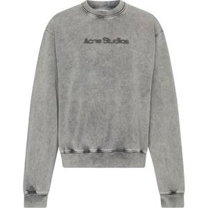 Свитшот с размытым логотипом Acne Studios, серый