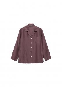 Пижамная рубашка MANGO Habo, баклажановый