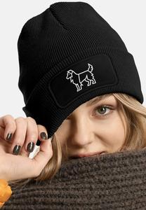 Шапка MoonWorks Beanie, Australian Shepherd Schwarz/Black