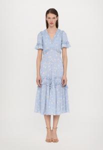 Платье Needle & Thread ROSE DITSY V NECK BALLERINA DRESS, Sky Blue/Cream/Light Blue
