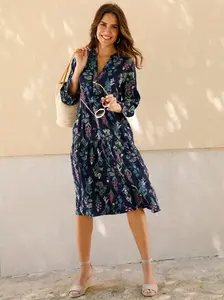 Платье А-силуэта Classic Basics "Платье из джерси", темно-синий