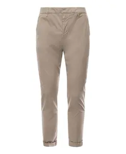 Узкие брюки-чинос с карманами Dondup, бежевый