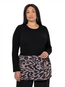 Ulla Popken Футболка с длинными рукавами черного цвета