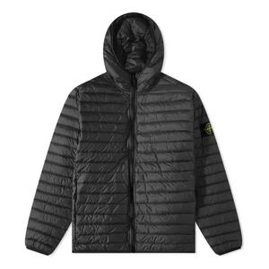 Куртка lightweight hooded down jacket 'black' Stone Island, черный