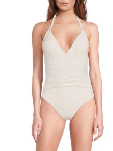 Слитный купальник с драпировкой MIO Bleu Rod Beattie, цвет Coconut Water