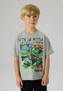 Футболка с принтом "черепашки-ниндзя" Name It, Grey Melange