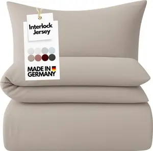Постельное белье Interlock Jersey 135x200, коричневое сплошное постельное белье, пододеяльник 135 x 200 Carpe Sonno