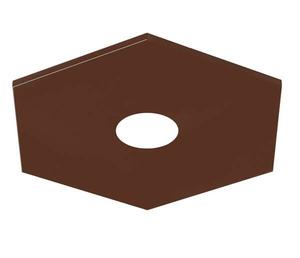 Потолочный светильник Lumicom River Hex 1X, 25x4x25 см, коричневый