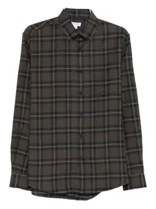 Рубашка в клетку Sunspel, коричневый