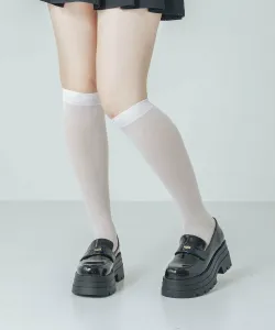 Лоферы с толстой подошвой, покрытые эмалью Evol, цвет Ble