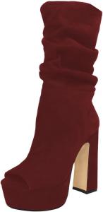 Женские стильные босоножки с открытым носком FSJ, свободные ботильоны на щиколотку с платформой и массивным каблуком, ботинки на высоком каблуке, модная обувь, размеры 4-16 US, Red