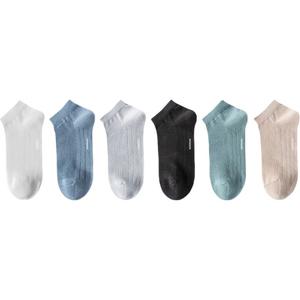 Набор унисекс носков WARRIOR, 6 pack[черный+белый+серый+хаки+синий+зеленый]