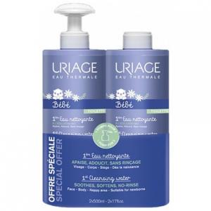 Детская очищающая вода Uriage Baby 1st Cleansing Water 500ml - Pack of 2