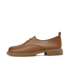 BOERDIQI Женские повседневные кожаные туфли оранжево-коричневые, цвет Orange Brown