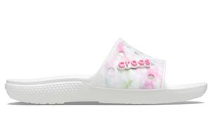 Шлепанцы и сланцы Crocs Classic Bleach Dye Slides 'White Pink'