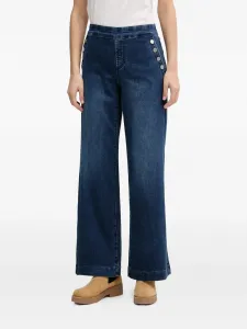 Джинсы из денима с пуговицами Joseph Ribkoff, синий