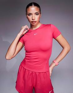 Футболка Nike One Training облегающего кроя розового цвета Nike Training