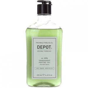 406 Прозрачный гель для бритья без щеток, 200 мл, Depot