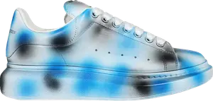 Кроссовки Alexander McQueen Oversized Sneaker 'Spray Paint - Black Blue', разноцветный