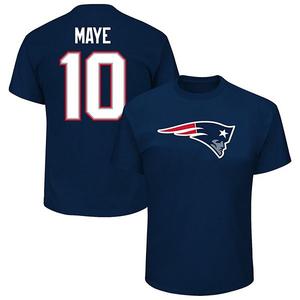 Футболка с именем и номером игрока Drake Maye New England Patriots Big & Tall Fanatics