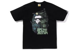 Футболка BAPE Halloween Bape Mansion Ape Head A Bathing Ape, белый