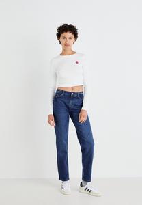 Топ с длинными рукавами NMSTINE CROP Noisy May, белый