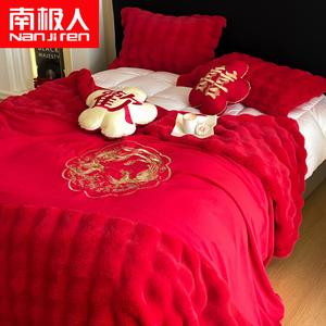 Antarctic Плед свадебный 220х240 см, вес 2,5 кг, дизайн "Дракон и Феникс", двусторонний флис