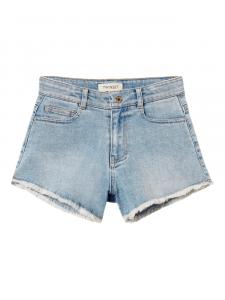 Джинсовые шорты с бахромой TWINSET Kids, синий