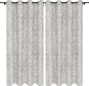 Шторы на люверсах 140х230 см, 2 шт., серые, готовые шторы, плотные шторы для гостиной Voppi