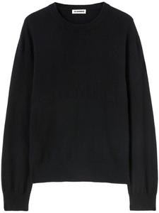 Jil Sander кашемировый джемпер с круглым вырезом, черный