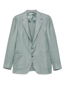 Блейзер из твила Canali, зеленый