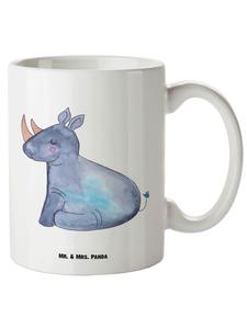 Кружка XL Unicorn Rhinoceros без слов, белая Mr. & Mrs. Panda