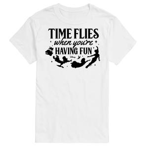 Футболка с рисунком Disney's Peter Pan Big & Tall Time Flies License, белый