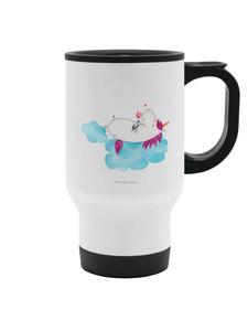 Mr. & Mrs. Panda Кружка на вынос «Единорог влюблен, не говоря ни слова» белого цвета