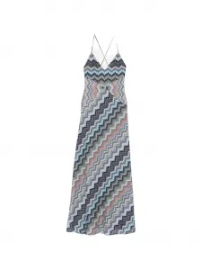 Макси-платье с шевронным ремнем Missoni, серый
