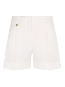 Шорты с манжетами и складками спереди BOSS, белый