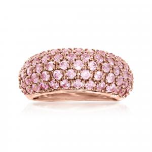 Кольцо Ross-Simons с розовыми сапфирами Pave из 14-каратного розового золота Ross-Simons, розовый