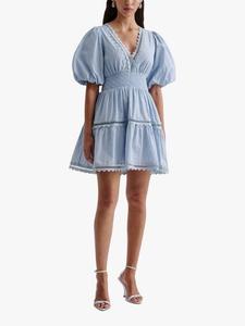 Мини-платье Elvira с вышивкой Broderie Anglaise Malina, Dusty Blue