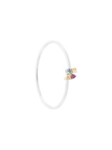 Золотой браслет Love с аквамарином, бриллиантами и родолитом Delfina Delettrez, мультиколор