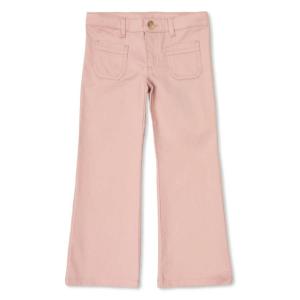 Bonpoint Девочки Junon Расклешенные хлопковые брюки, розовый
