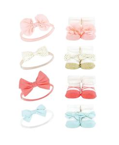 Набор из 8 предметов: повязка на голову и носки Hudson Baby, Coral gold