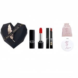 DIOR Vivid Blue Gold Obsidian Heart Box Clothing Sets Velvet Natural Long Lasting 3 Pack, подарок на день рождения для девушки