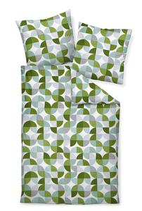 Постельное белье Janine серый, зеленый, белый ширина/длина: 135/200 см