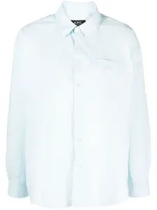 Рубашка с длинными рукавами A.P.C., синий