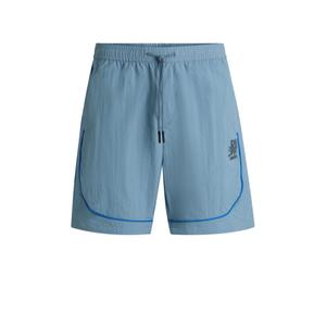 Шорты HUGO x RB на завязках с кантом, синий