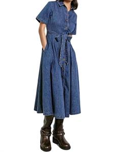 Платье Gisselle из джинсы средней потертости миди FLYING TOMATO, Medium Wash