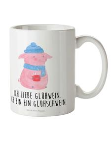 Детская кружка в виде поросенка с глинтвейном и надписью на белом фоне Mr. & Mrs. Panda