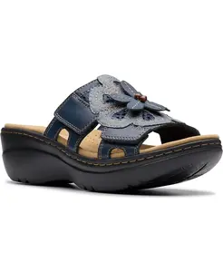 Мерлиаh2 Belle Flower Кожаные Босоножки на Платформе Clarks, синий